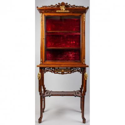 A Vitrine-cabinet-on-stand Attributed To Gabriel Viardot.