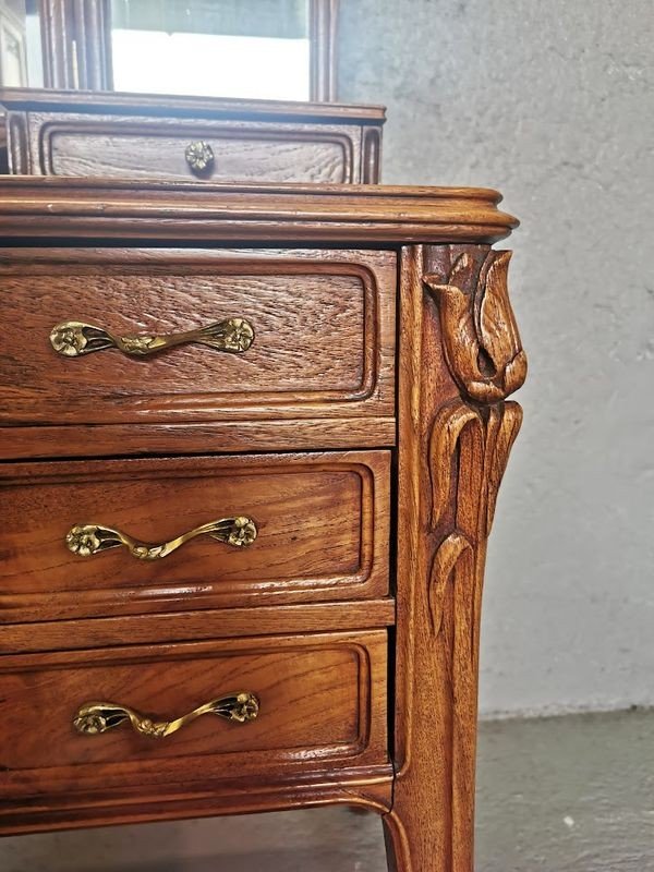 Nancy School Art Nouveau Dressing Table-photo-4