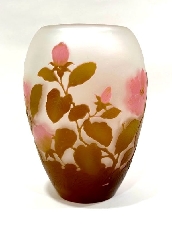 Emile Gallé Vase Art Nouveau  "Aux Anémones"-photo-2