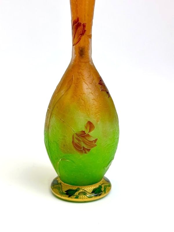 Vase Daum Art Nouveau "aux Tulipes"-photo-4