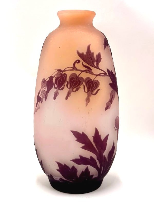 Emile Gallé Art Nouveau Vase "hearts Of Mary"-photo-2