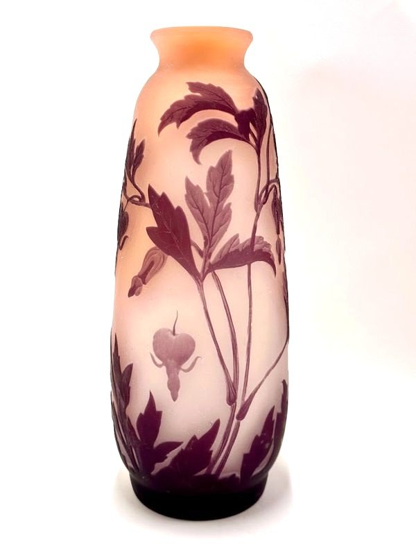 Emile Gallé Art Nouveau Vase "hearts Of Mary"-photo-3