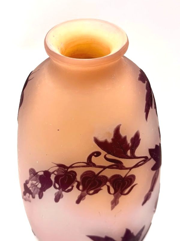 Emile Gallé Art Nouveau Vase "hearts Of Mary"-photo-2