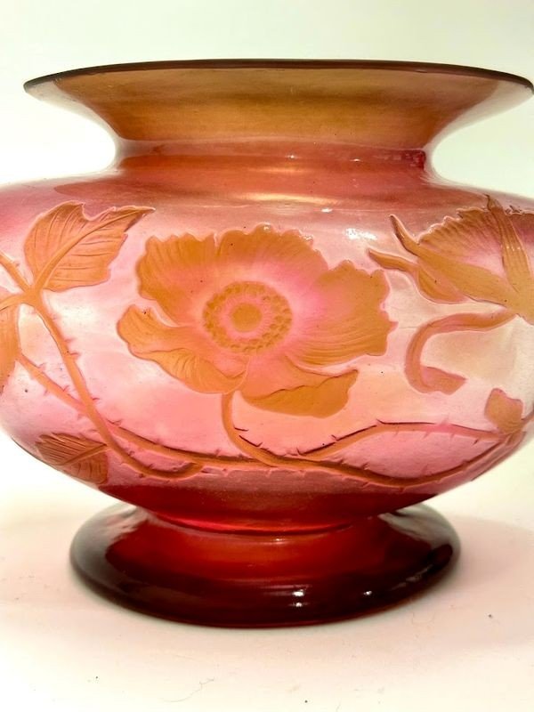 Henri Muller à Croismare Vase Art Nouveau "Aux Roses"-photo-2