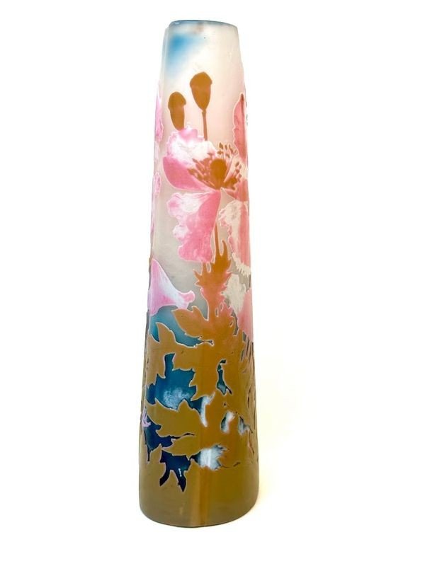 Emile Gallé Vase Art Nouveau  "Coquelicots"-photo-4