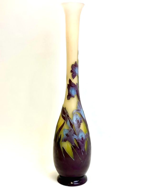 Emile Gallé Art Nouveau Vase "gladiolus"-photo-2