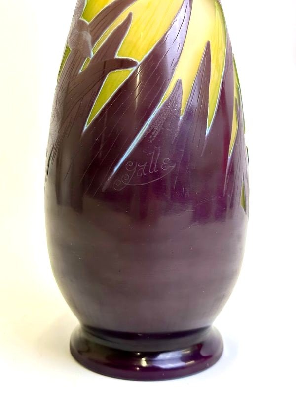 Emile Gallé Art Nouveau Vase "gladiolus"-photo-3