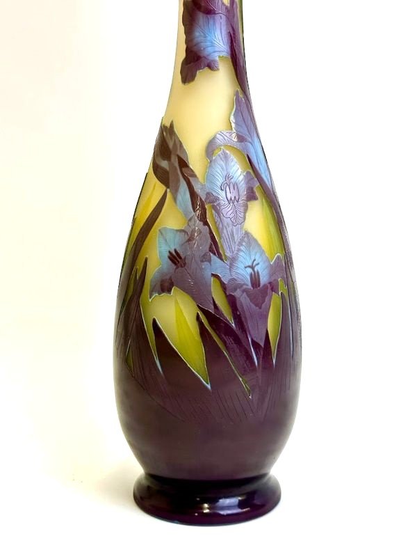 Emile Gallé Art Nouveau Vase "gladiolus"-photo-4