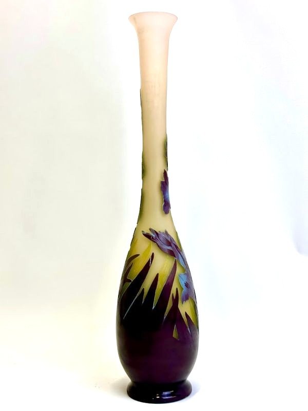 Emile Gallé Art Nouveau Vase "gladiolus"-photo-5