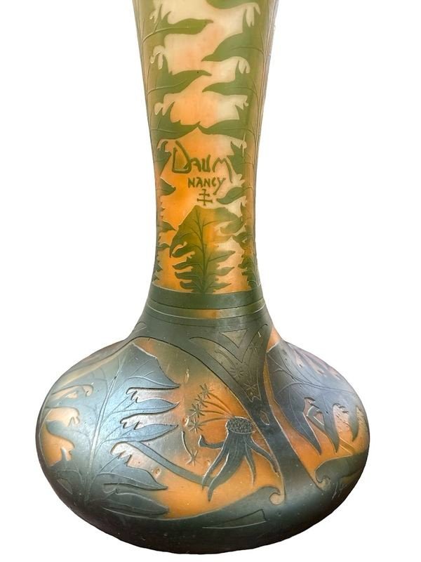 Vase Daum Art Nouveau "Aux Pissenlits"-photo-2