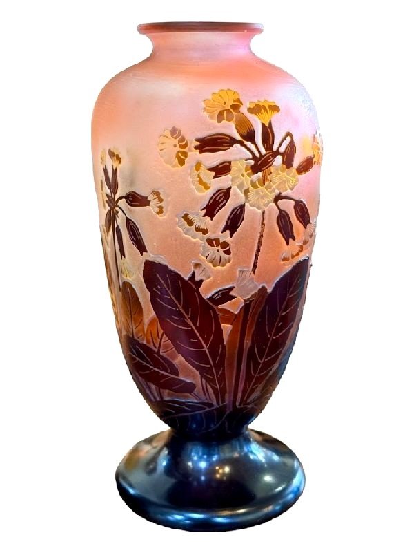 Emile Gallé Vase  "Primevères Officinales"-photo-6