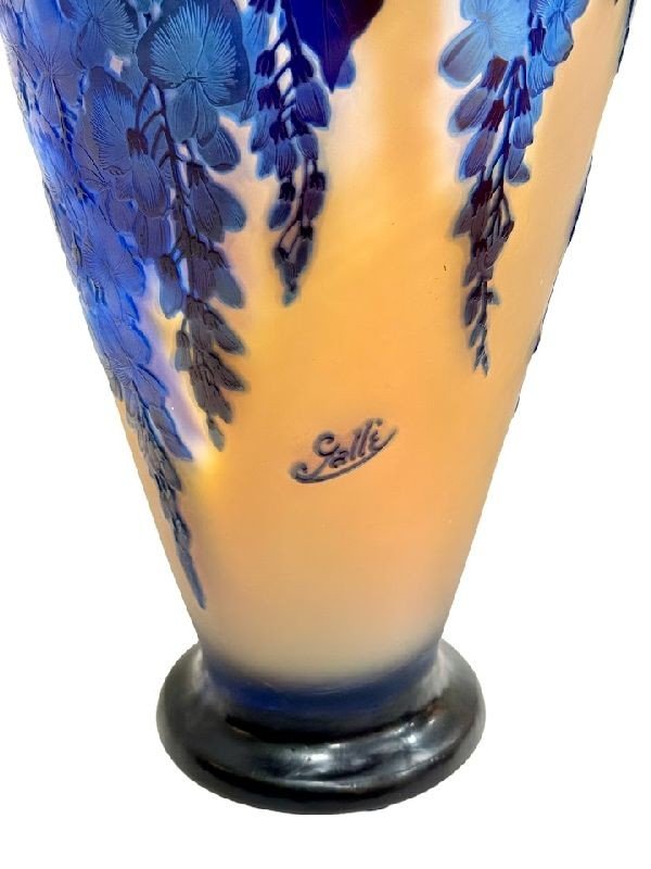  Emile Gallé Monumental Vase "Wisteria"-photo-4