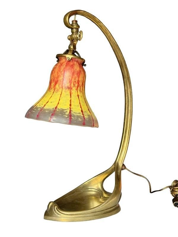 Daum Nancy Art Nouveau Desk Lamp-photo-2