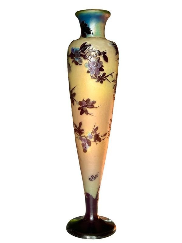 Emile Gallé Important “prunus” Vase-photo-3