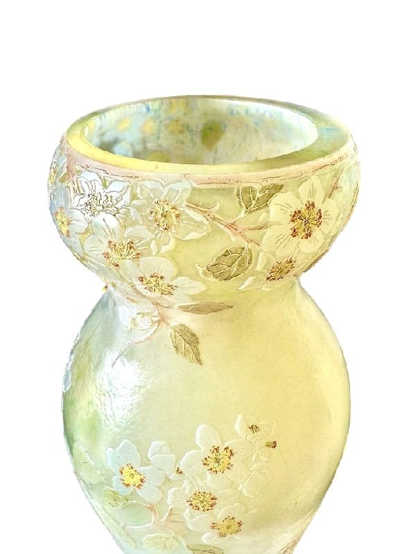 Monumental Legras Vase “apple Blossoms”-photo-4