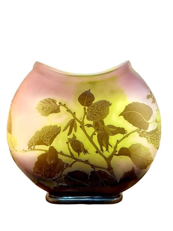 Emile Gallé Vase Art Nouveau "Noisettes"