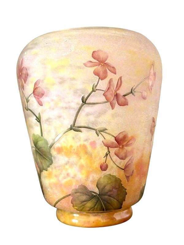 Daum Nancy Vase "with Lunar Flowers"-photo-3