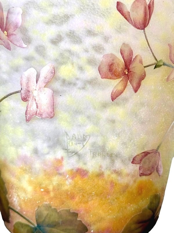 Daum Nancy Vase "with Lunar Flowers"-photo-1