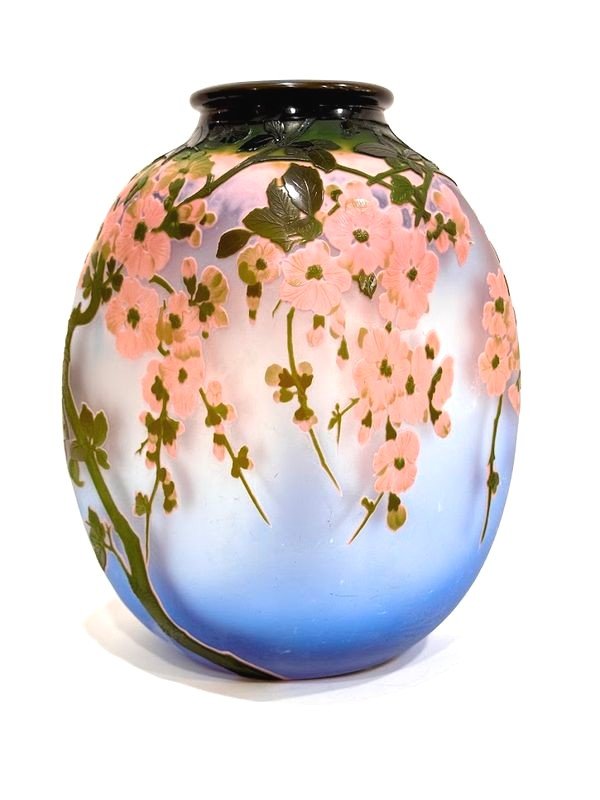 Emile Gallé Important Vase "Fleurs De Pommier Du Japon"-photo-4