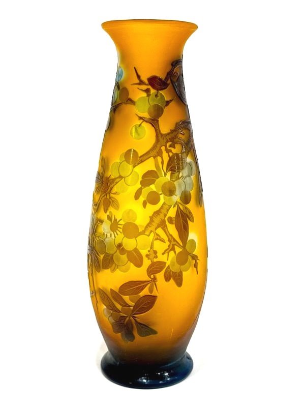 Emile Gallé Art Nouveau Vase "with Prunus"