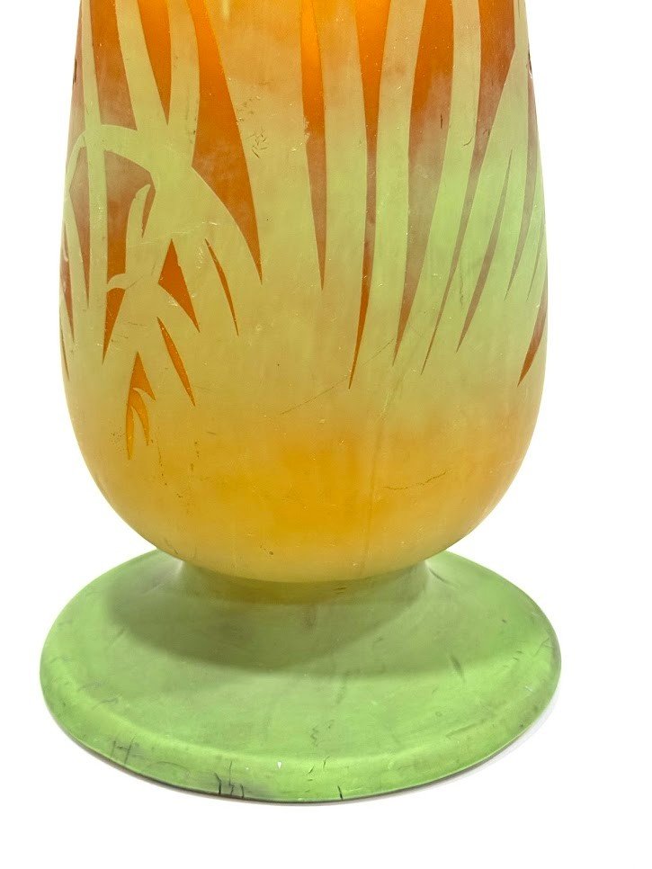 Emile Gallé Vase Art Nouveau  "Aux Jonquilles"-photo-2