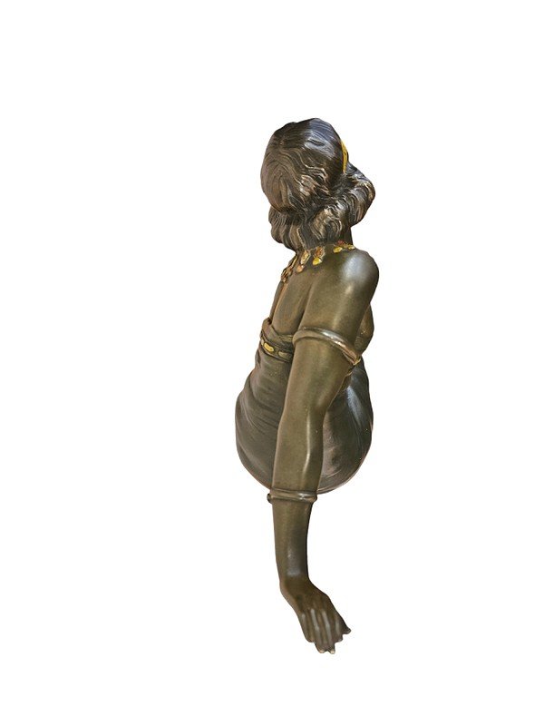 Art Deco Bronze "oriental Dancer"-photo-3