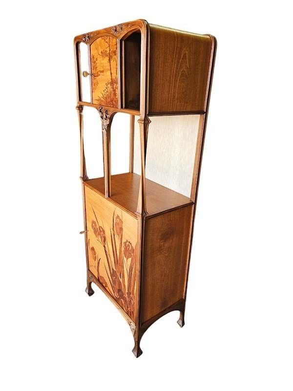 Louis Majorelle Art Nouveau Cabinet "with Honeysuckle"-photo-1