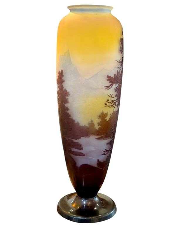 Emile Gallé Vase "Paysage Alpin"-photo-2