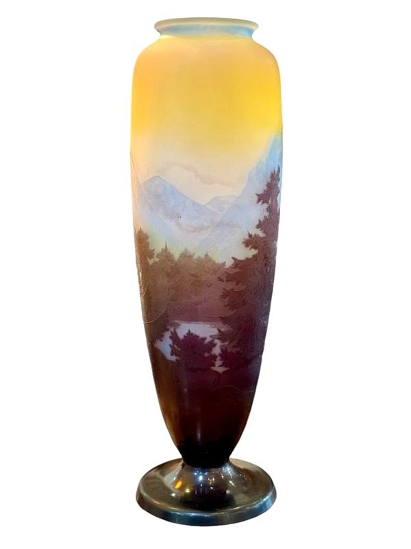 Emile Gallé Vase "Paysage Alpin"-photo-3