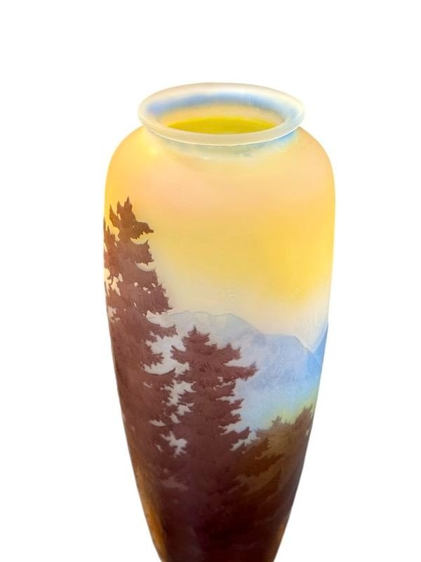 Emile Gallé Vase "Paysage Alpin"-photo-1