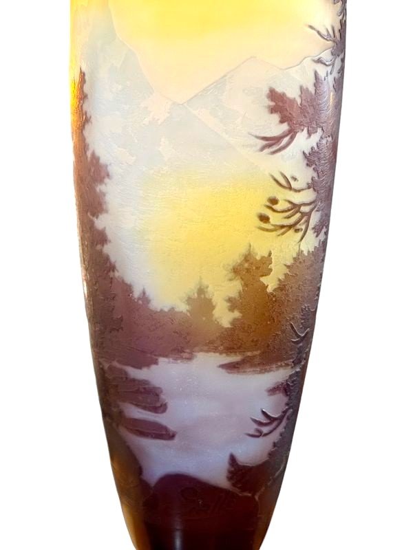 Emile Gallé Vase "Paysage Alpin"-photo-4