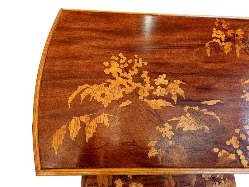 Louis Majorelle Art Nouveau Shuttered Table "sagittarius And Viburnums"-photo-1