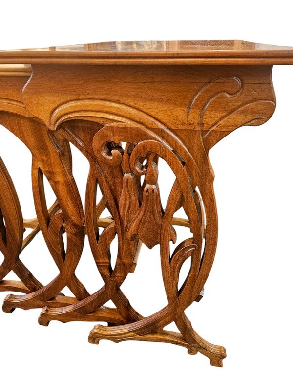 Emile Gallé Tables Gigognes Art Nouveau "Daturas"-photo-6