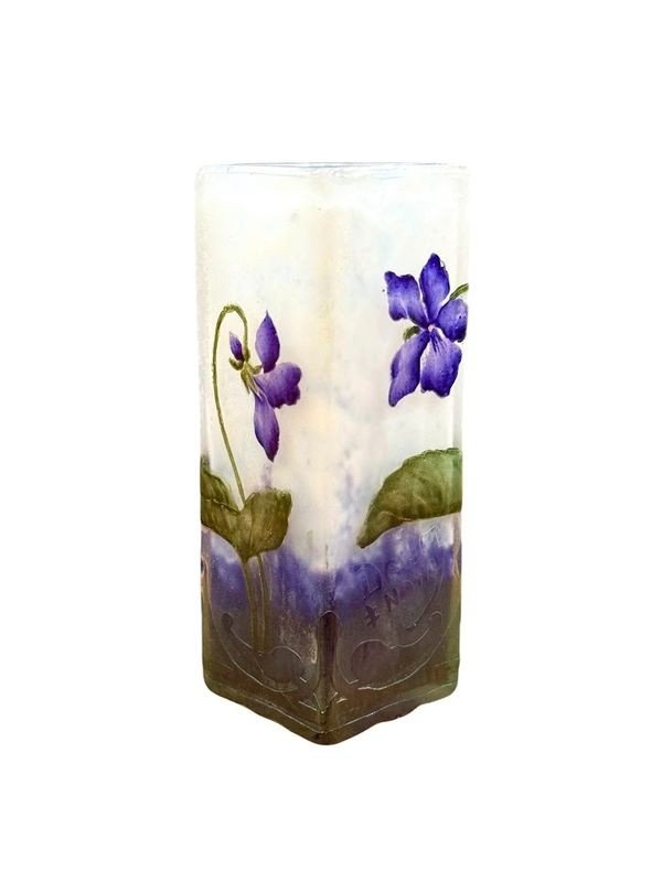 Daum Nancy Art Nouveau Vase "violets"