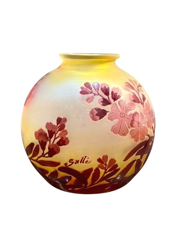 Emile Gallé Vase Art Nouveau "Fleurs De Pommier"-photo-2