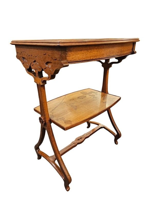 Louis Majorelle Art Nouveau Work Table "clematis"-photo-4