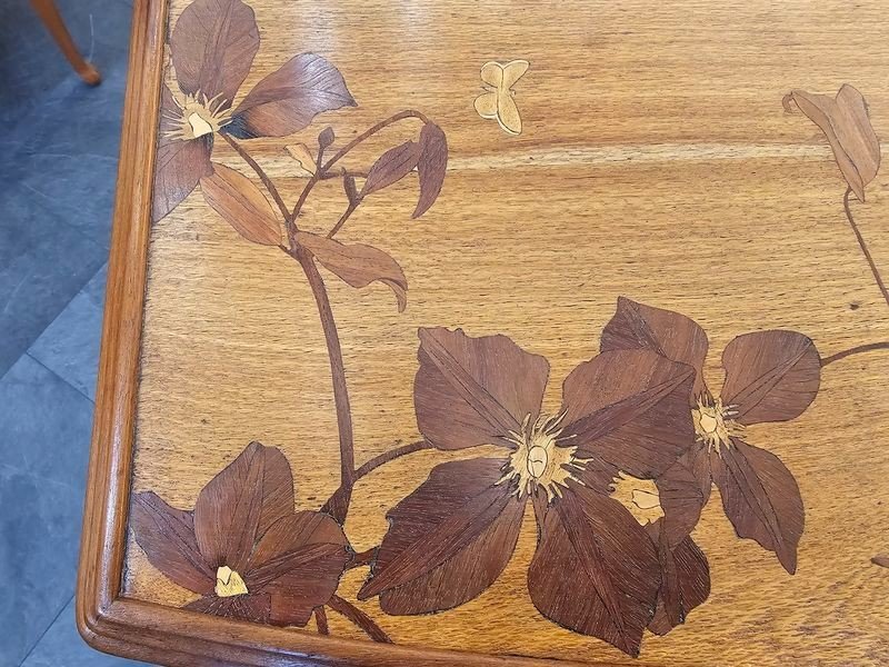 Louis Majorelle Art Nouveau Work Table "clematis"-photo-6