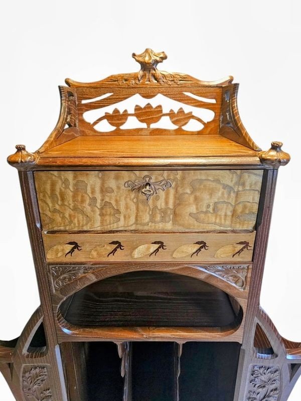 Maurice Alet Art Nouveau "aux Cigales" Intermediate Furniture-photo-4