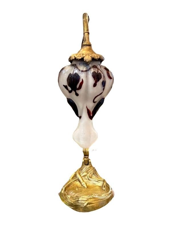 Muller Frères Lunéville Lampe Art Nouveau "Cœur de Marie"-photo-4