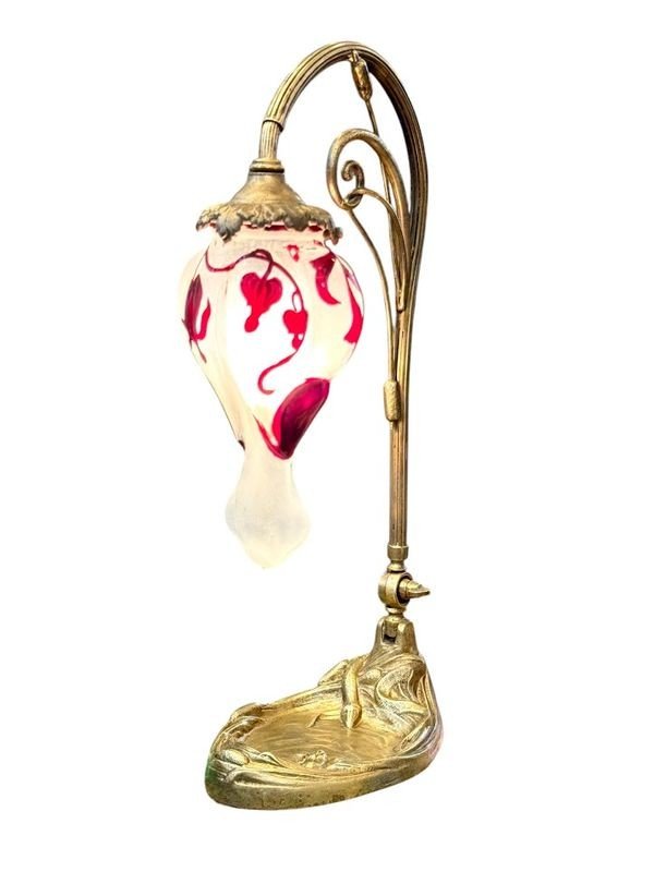 Muller Frères Lunéville Lampe Art Nouveau "Cœur de Marie"-photo-6