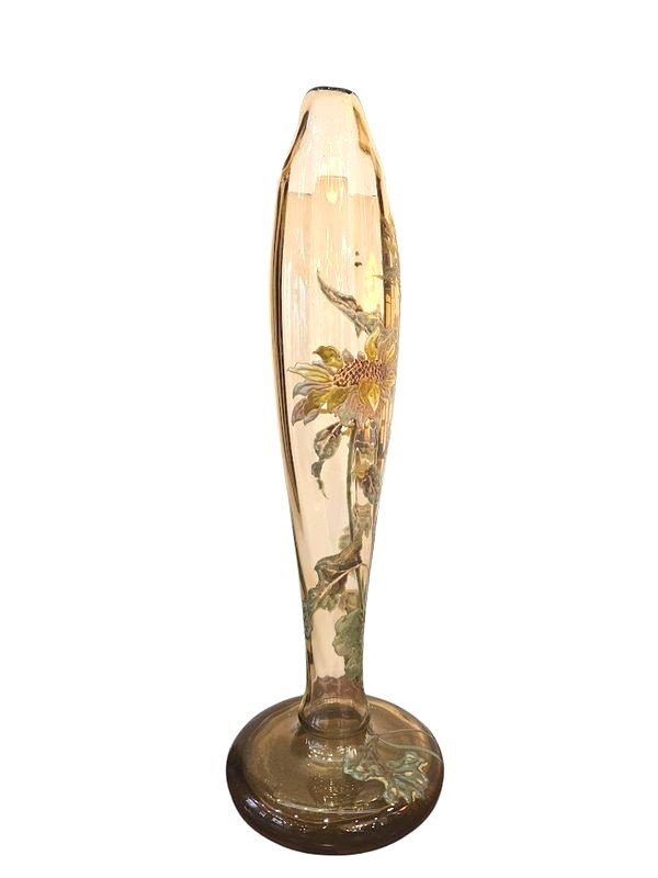 Emile Gallé Vase Art Nouveau "Tournesols"-photo-2