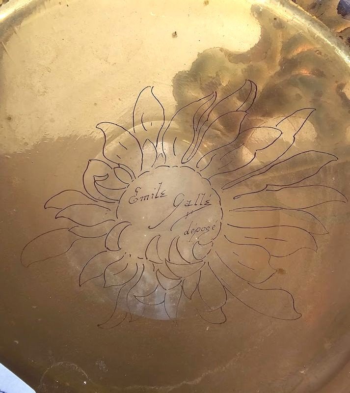 Emile Gallé Vase Art Nouveau "Tournesols"-photo-4