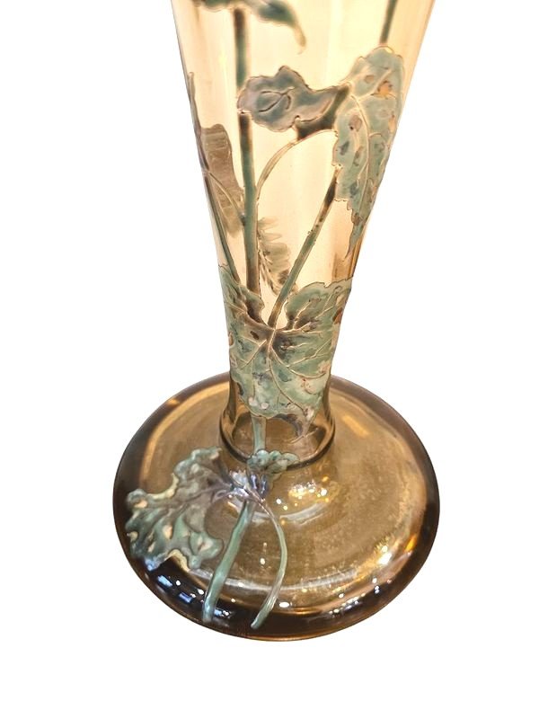 Emile Gallé Vase Art Nouveau "Tournesols"-photo-6