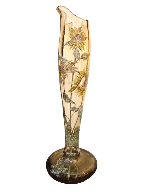 Emile Gallé Vase Art Nouveau "Tournesols"