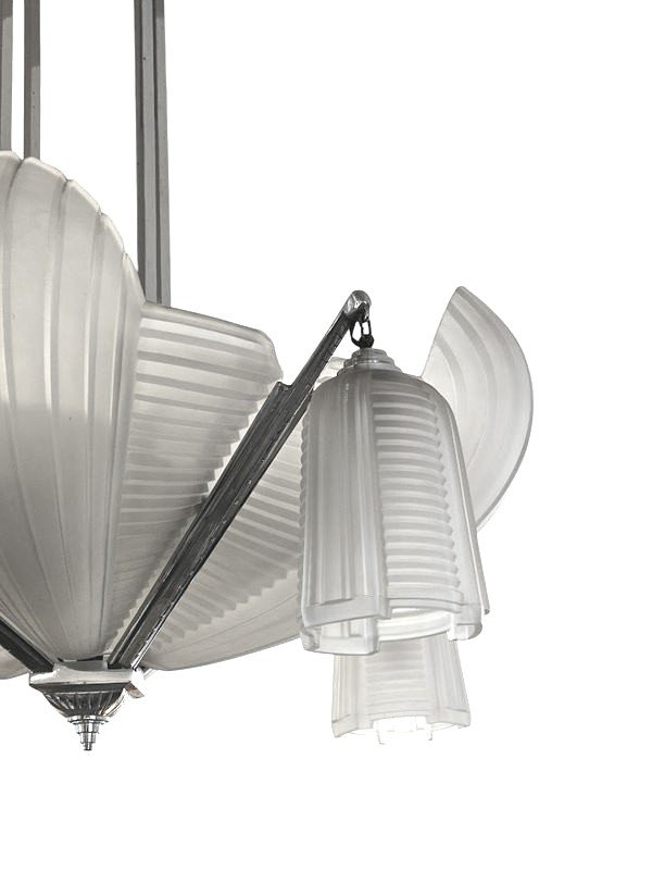 Petitot Modernist Plate Chandelier-photo-3