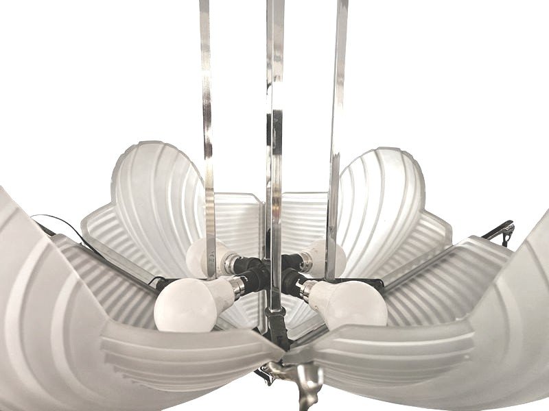 Petitot Modernist Plate Chandelier-photo-3