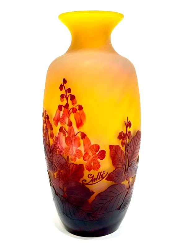 Emile Gallé Vase Art Nouveau "digitales Rouges"-photo-3