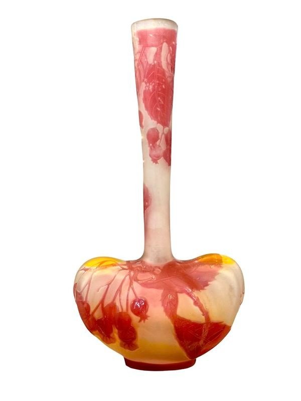 Emile Gallé Vase Art Nouveau "Groseilles"