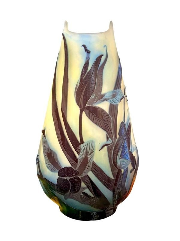 Emile Gallé Vase Art Nouveau "iris"