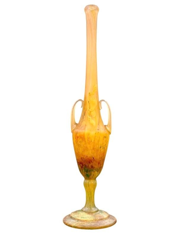 Daum Nancy Art Nouveau Vase "freesias"-photo-2